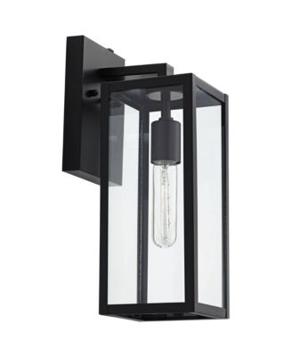 Dusk to Dawn 14" Clear Glass for Post Exterior Barn Deck Titan Set of 2 Modern Outdoor Wall Light Fixtures