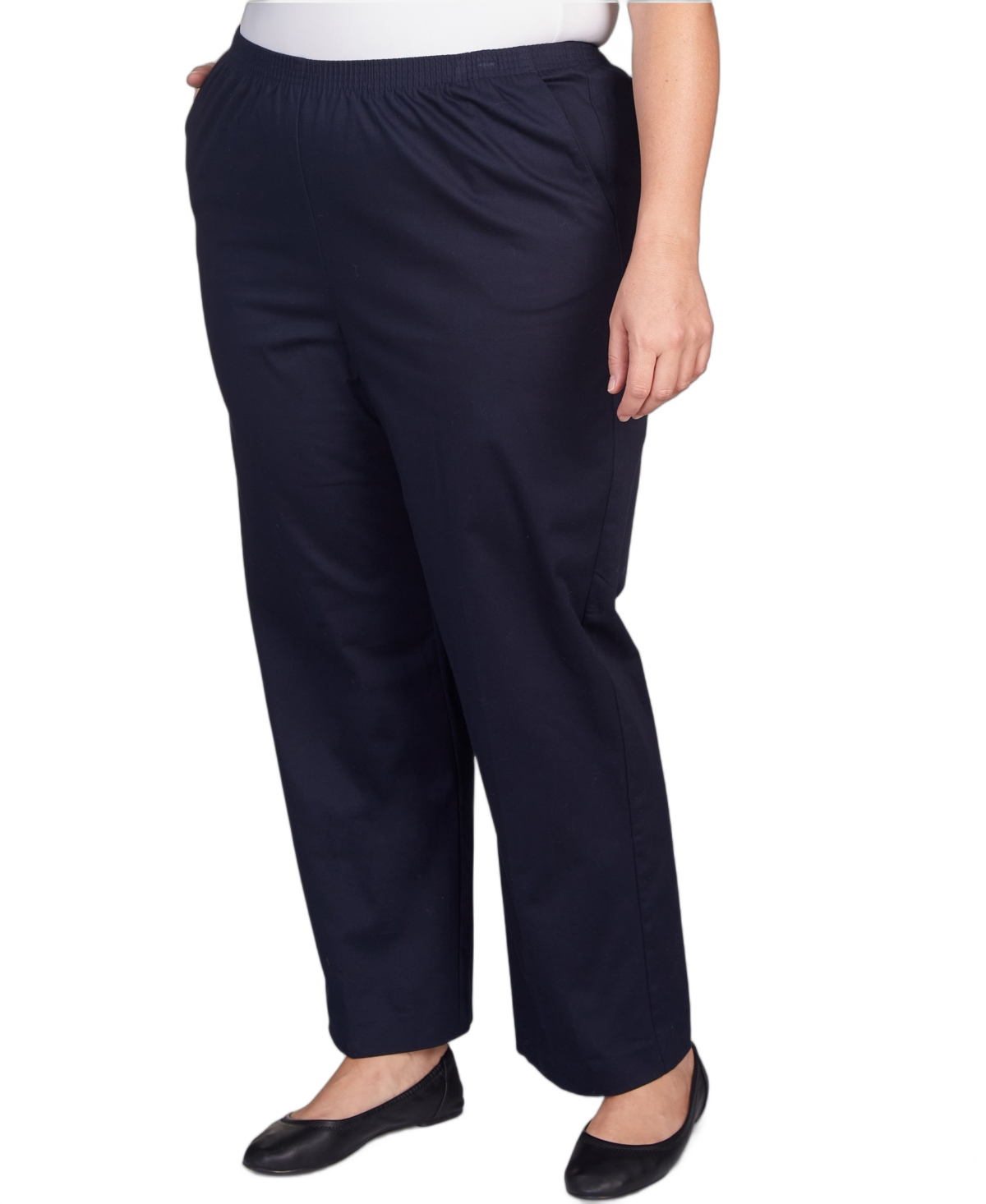 Alfred Dunner Plus Size Mid-rise Casual Pants
