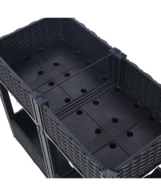 Streamdale Elevated Planter Bed with Drainage, 31.5"x15.7"x27.7