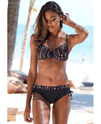 Women's Side Tie Mid Rise Bikini Swimsuit Bottom