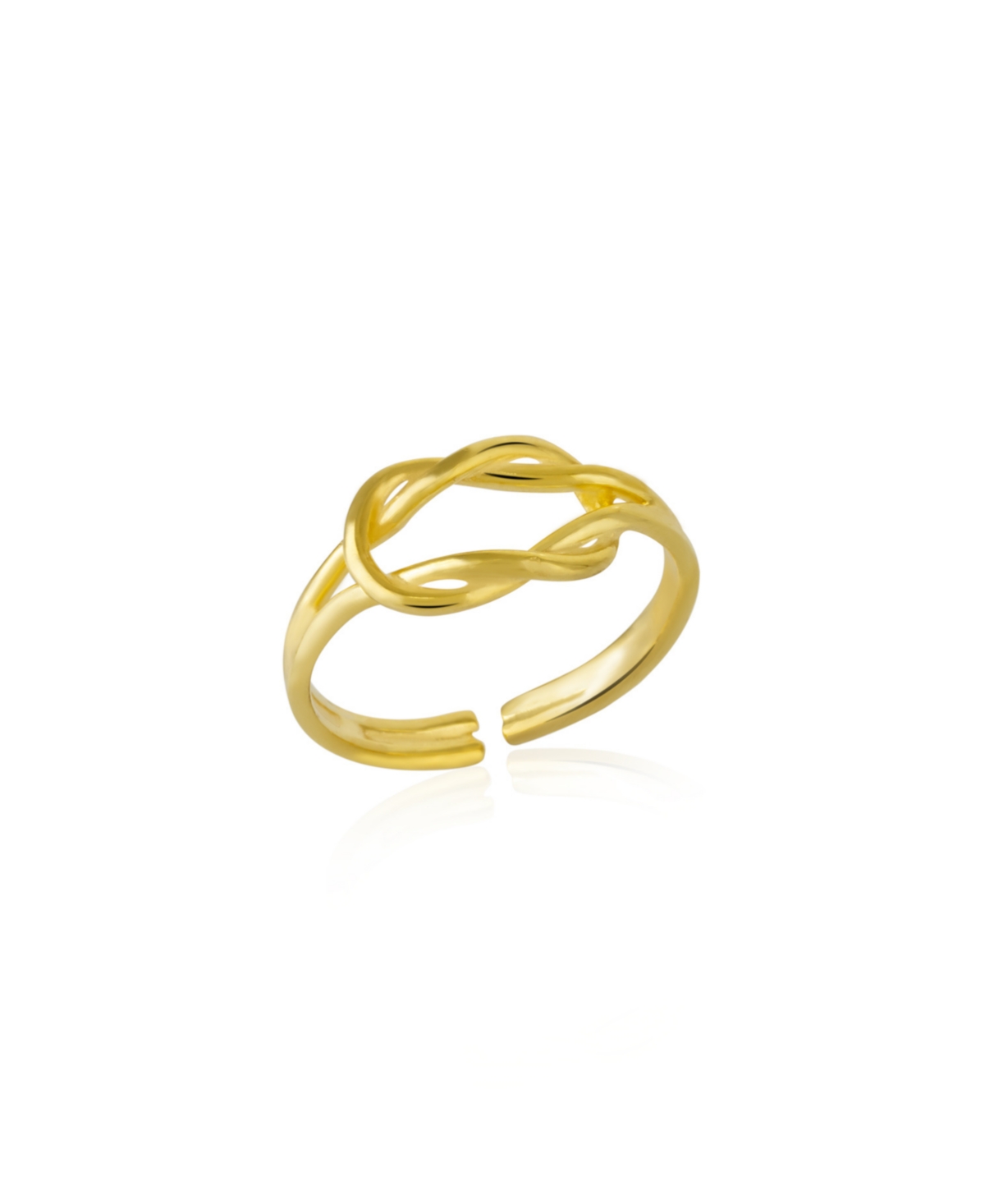 Knot Sterling Silver Adjustable Ring - Silver