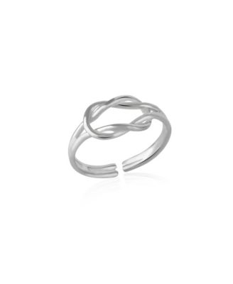 Spero London Knot Sterling Silver Adjustable Ring - Silver 49$