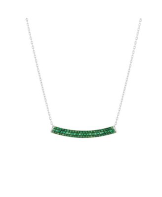 Sterling Concave Bar Necklace -