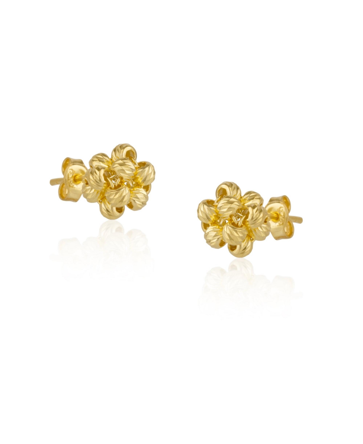 Sterling Silver Dorissa Beaded Stud Earring - Gold