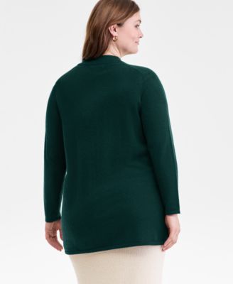 Plus Size 100% Cashmere Duster Cardigan, Macy's Exclusive 
