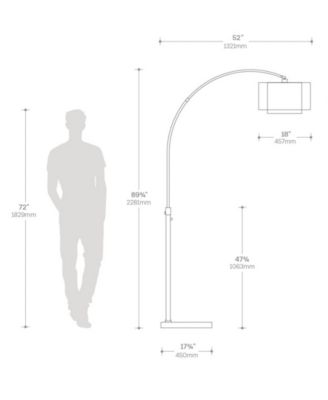 94" Metal Marilyn 1 Light Arc Floor Lamp
