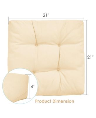 21 Inch x 21 Inch Patio Chair Seat Cushion Pads for Indoor and Outdoor