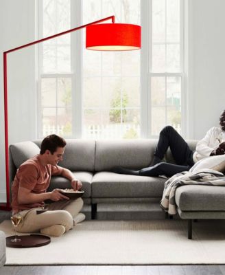 87" Metal Stretch Chairside Arc Floor Lamp