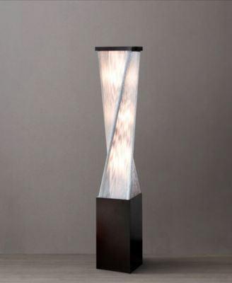 54" Wood Torque String Floor Lamp