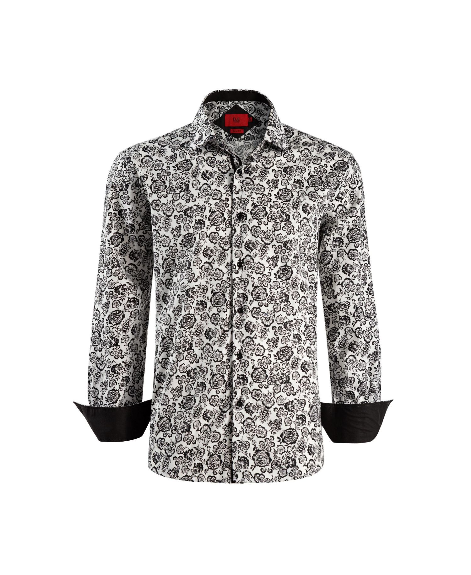 Big Boys White Slim Fit Paisley Print Shirt