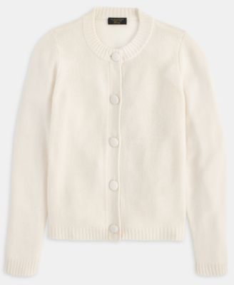 Women's 100% Cashmere Chunky Crewneck Cardigan, Macy's Exclusive