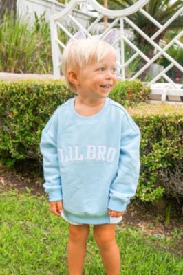 Boys Lil Bro Cotton Crewneck Sweatshirt