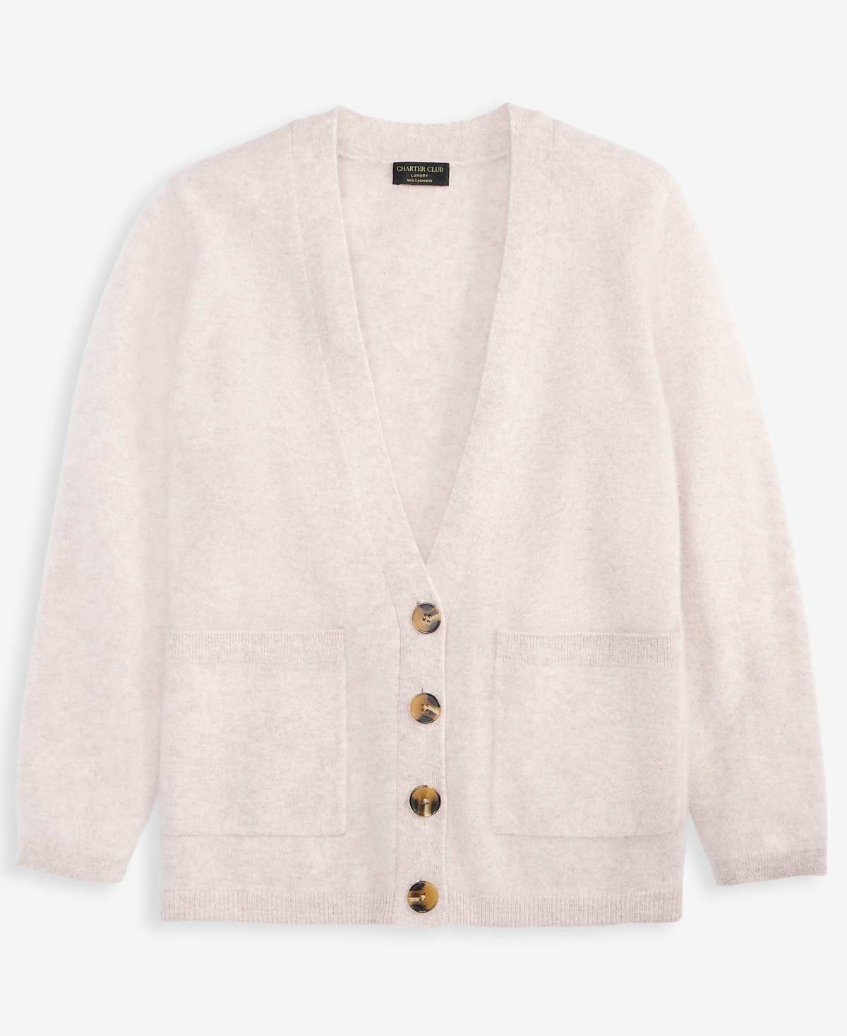 Charter Club Women's Brushed 100% Cashmere Boyfriend Cardigan, Macy's Exclusive