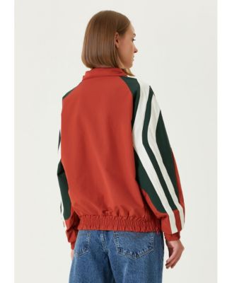Women's Oversized Nylon-Blend Boomerang Track Jacket