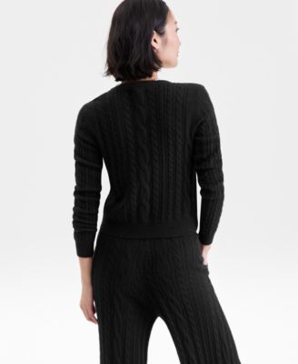 Women's 100% Cashmere Cable-Knit Cardigan Sweater,  Macy's Exclusive