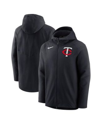 Nike - Men's Black Minnesota Twins Authentic Collection Player Therma Full-Zip Hoodie