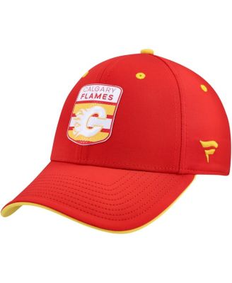 Men's Red Calgary Flames Authentic Pro Draft Stretch-Fit Hat