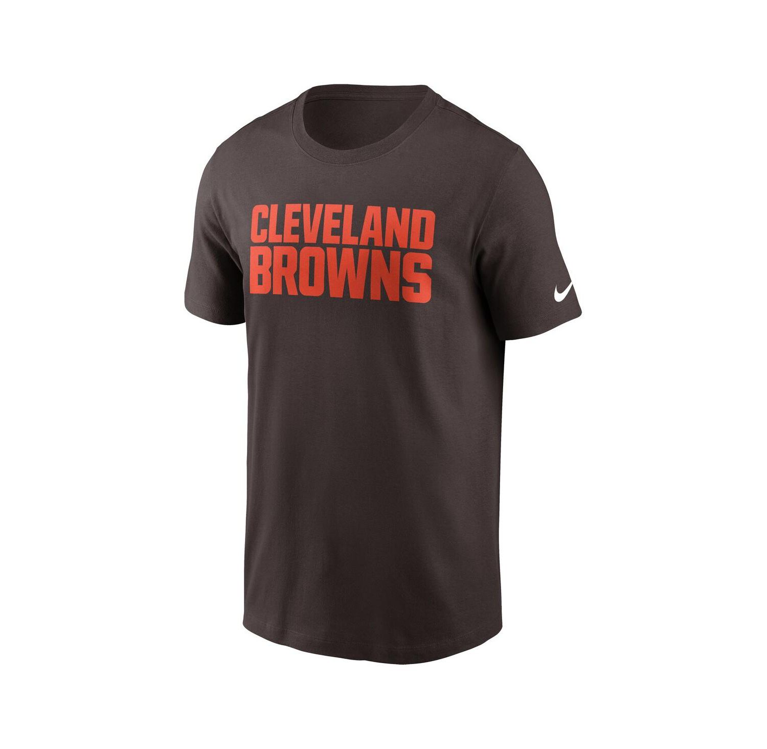 Men's Brown Cleveland Browns Primetime Wordmark Essential T-Shirt