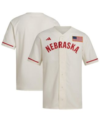 adidas - Men's Cream Nebraska Huskers Replica Baseball Jersey