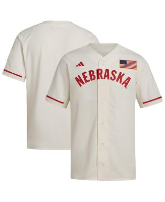 Huskers Cropped Baseball Jersey In White main image 1