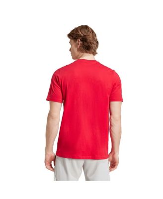 Men's Red Ajax Three-Stripe Wordmark T-Shirt