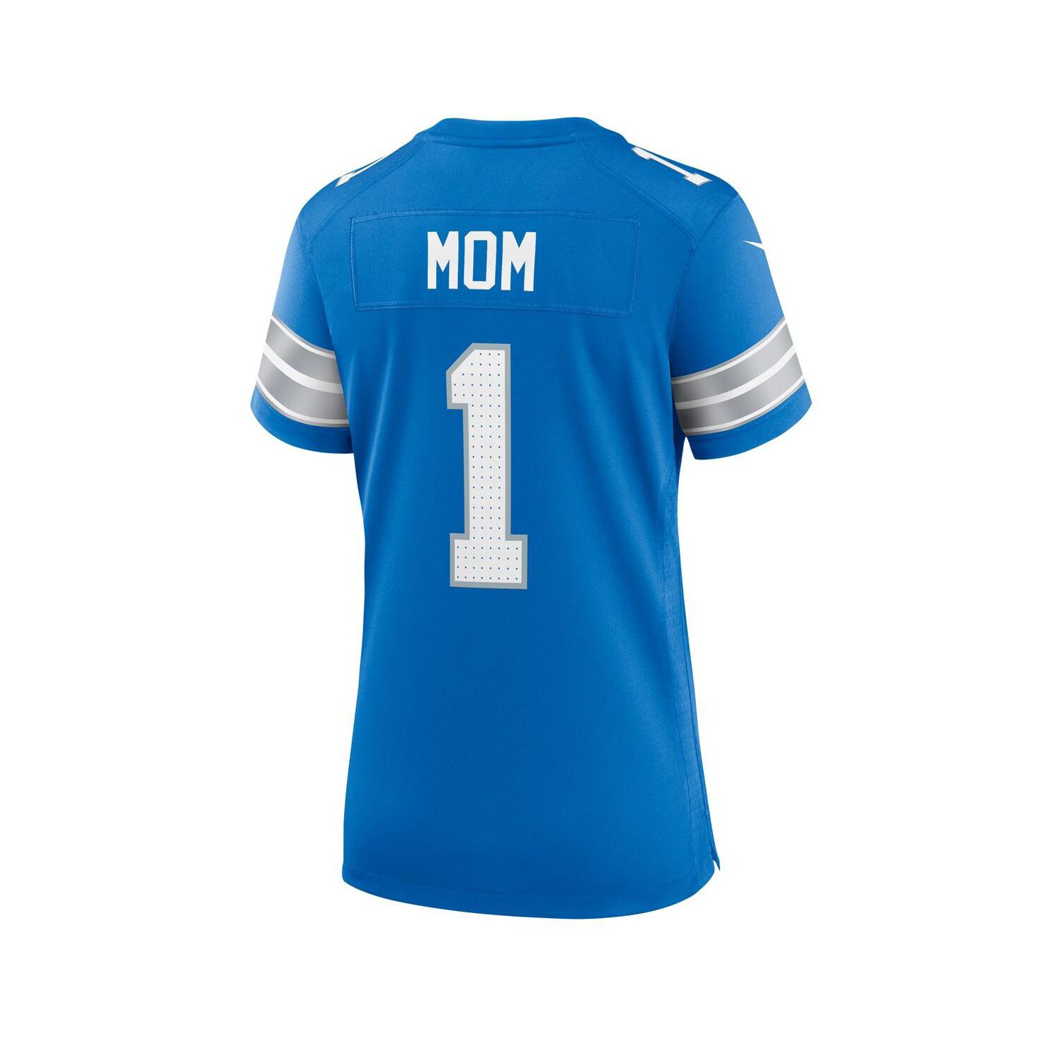 Men's Number 1 Mom Blue Detroit Lions Game Jersey