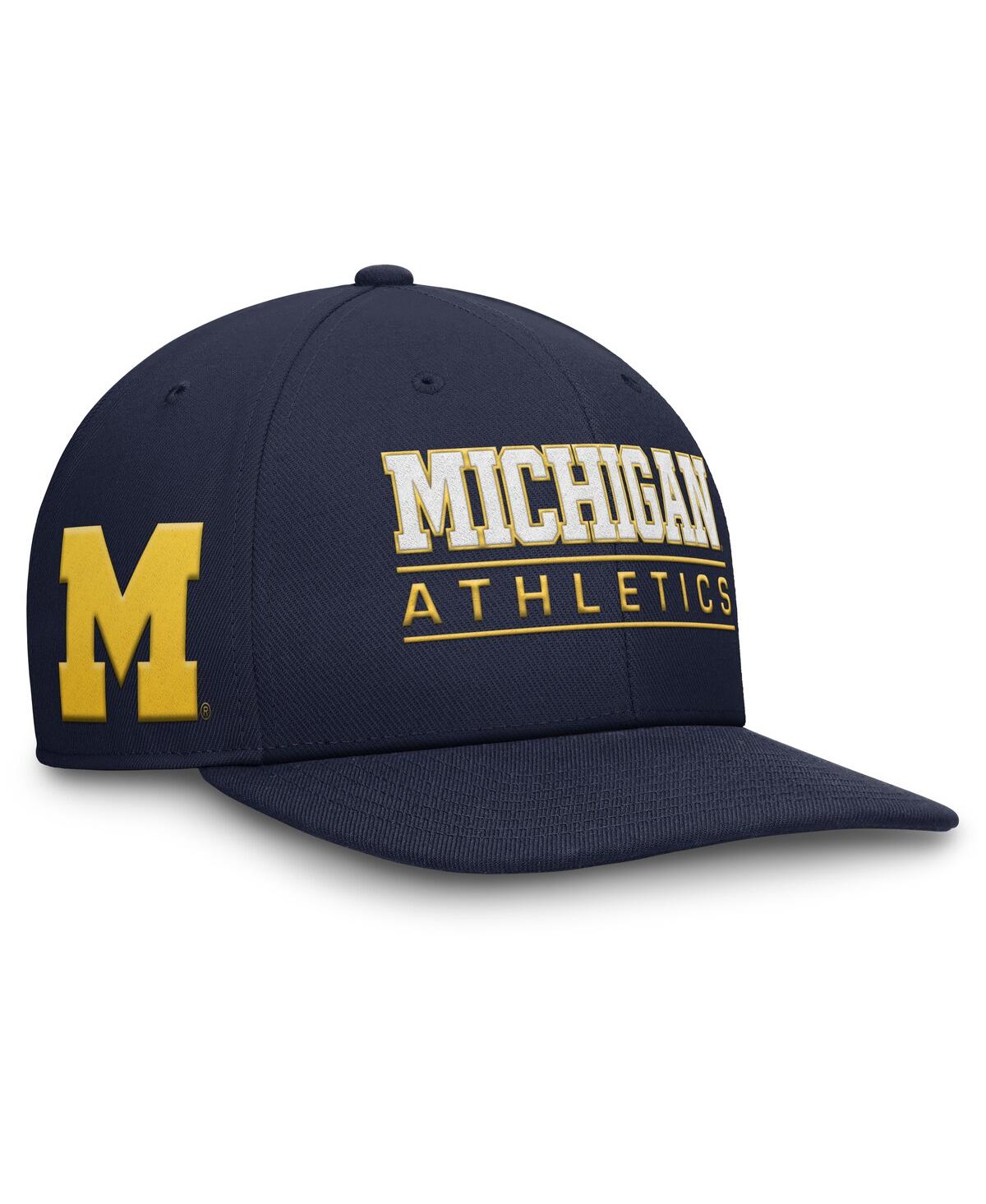 JORDAN MEN'S NAVY MICHIGAN WOLVERINES ATHLETICS PRO ADJUSTABLE HAT 