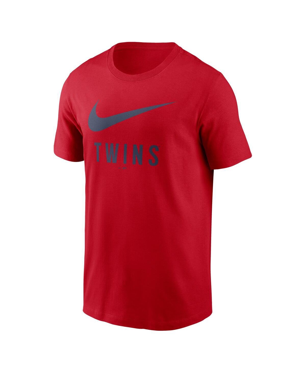 Nike Men's Red Minnesota Twins Swoosh T-shirt In Red