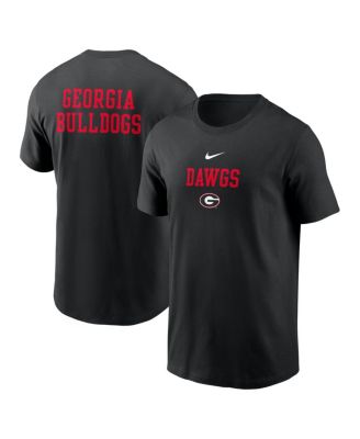 Nike - Men's Black Georgia Bulldogs 2-Hit Stacked T-Shirt