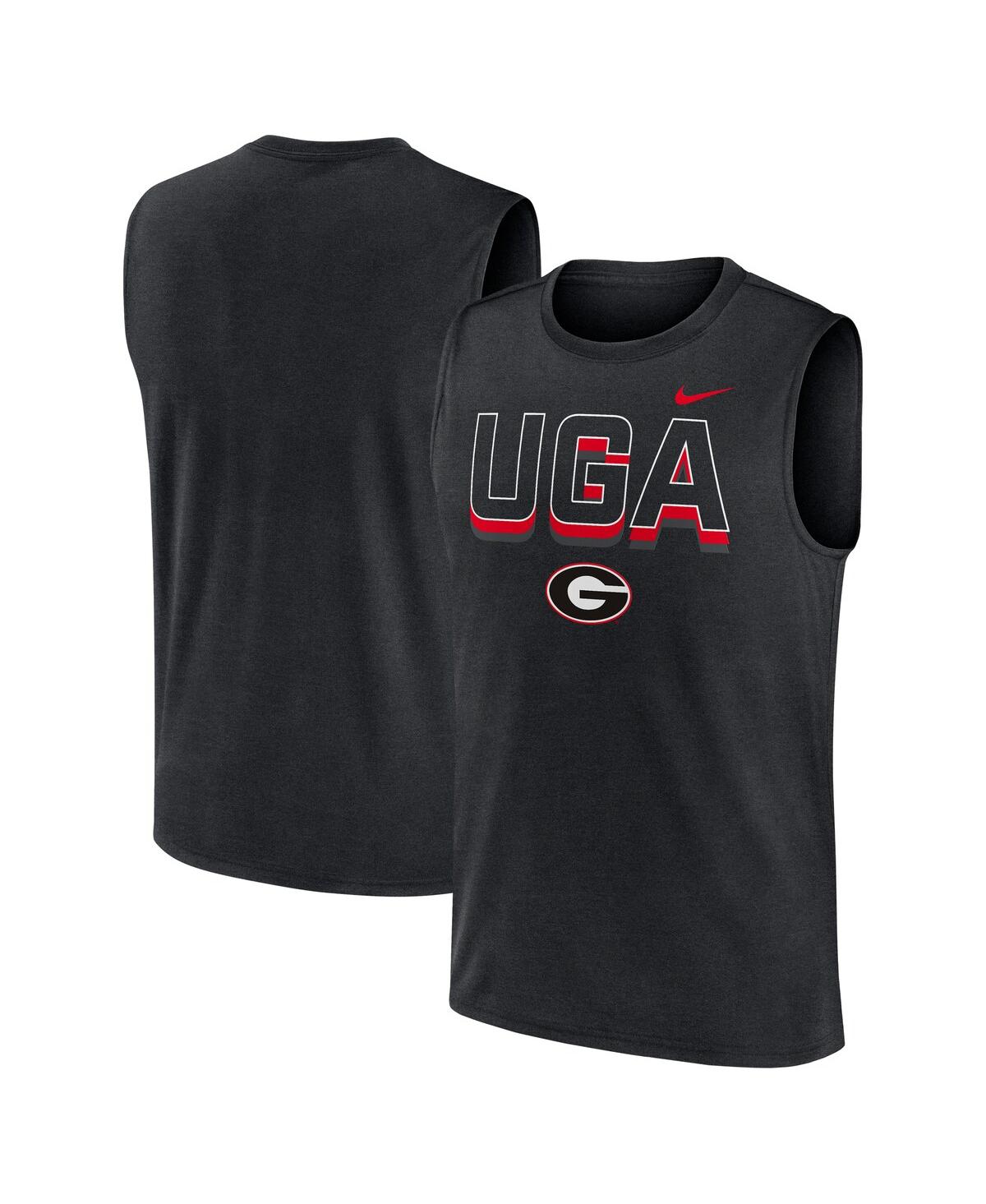 Men's Black Georgia Bulldogs Primetime Tricode Legend Performance Tank Top - Black
