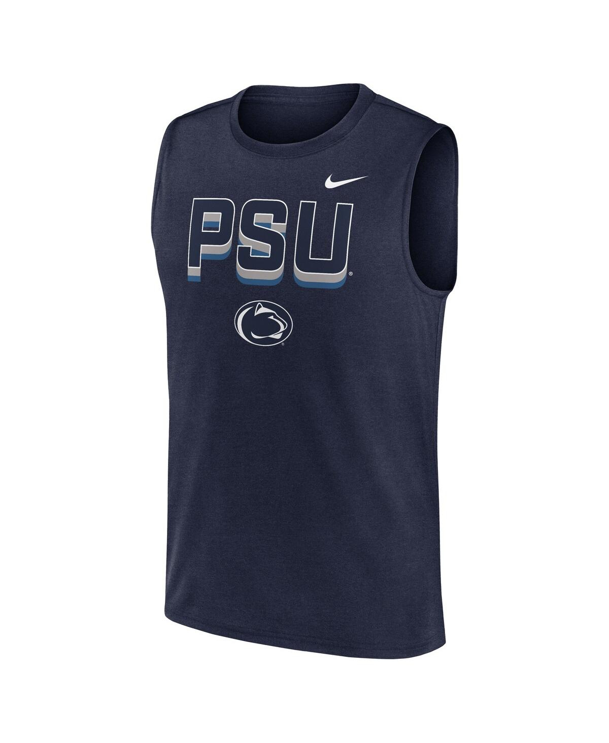 Nike Men's Navy Penn State Nittany Lions Primetime Tricode Legend Performance Tank Top