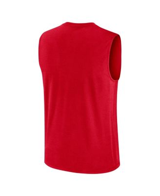 Men's Scarlet Ohio State Buckeyes Primetime Tricode Legend Performance Tank Top