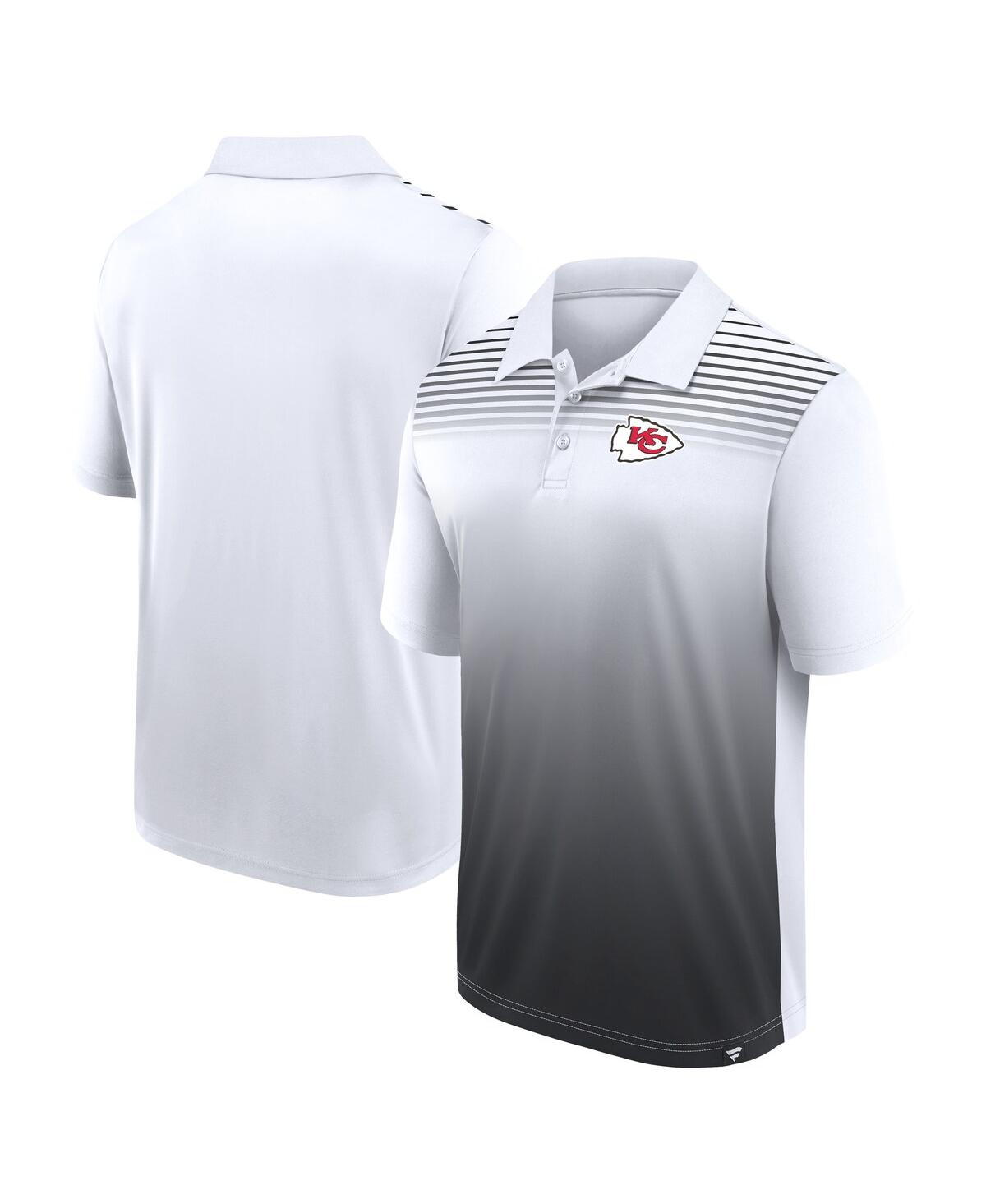 Men's White/Black Kansas City Chiefs Sandlot Game Polo Shirt - White, Black