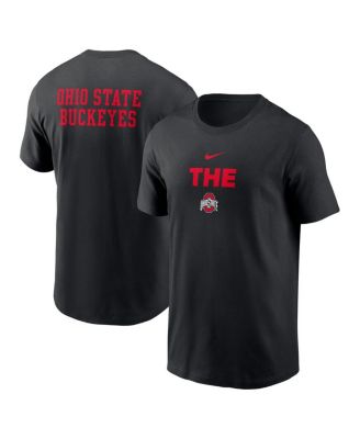Nike - Men's Black Ohio State Buckeyes 2-Hit Stacked T-Shirt