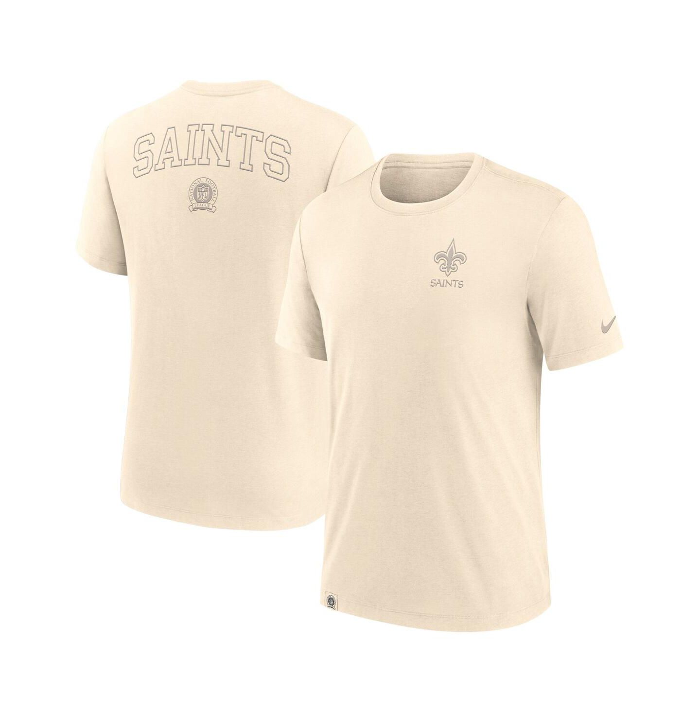 Мужская футболка Nike Cream New Orleans Saints Glory Tri-Blend — фото 1
