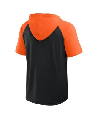 Men's Black San Francisco Giants Prime Raglan Short Sleeve Hoodie T-Shirt