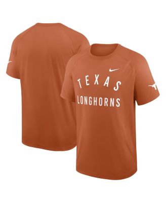 Nike - Men's Burnt Orange Texas Orange Ready Raglan Premium Performance T-Shirt
