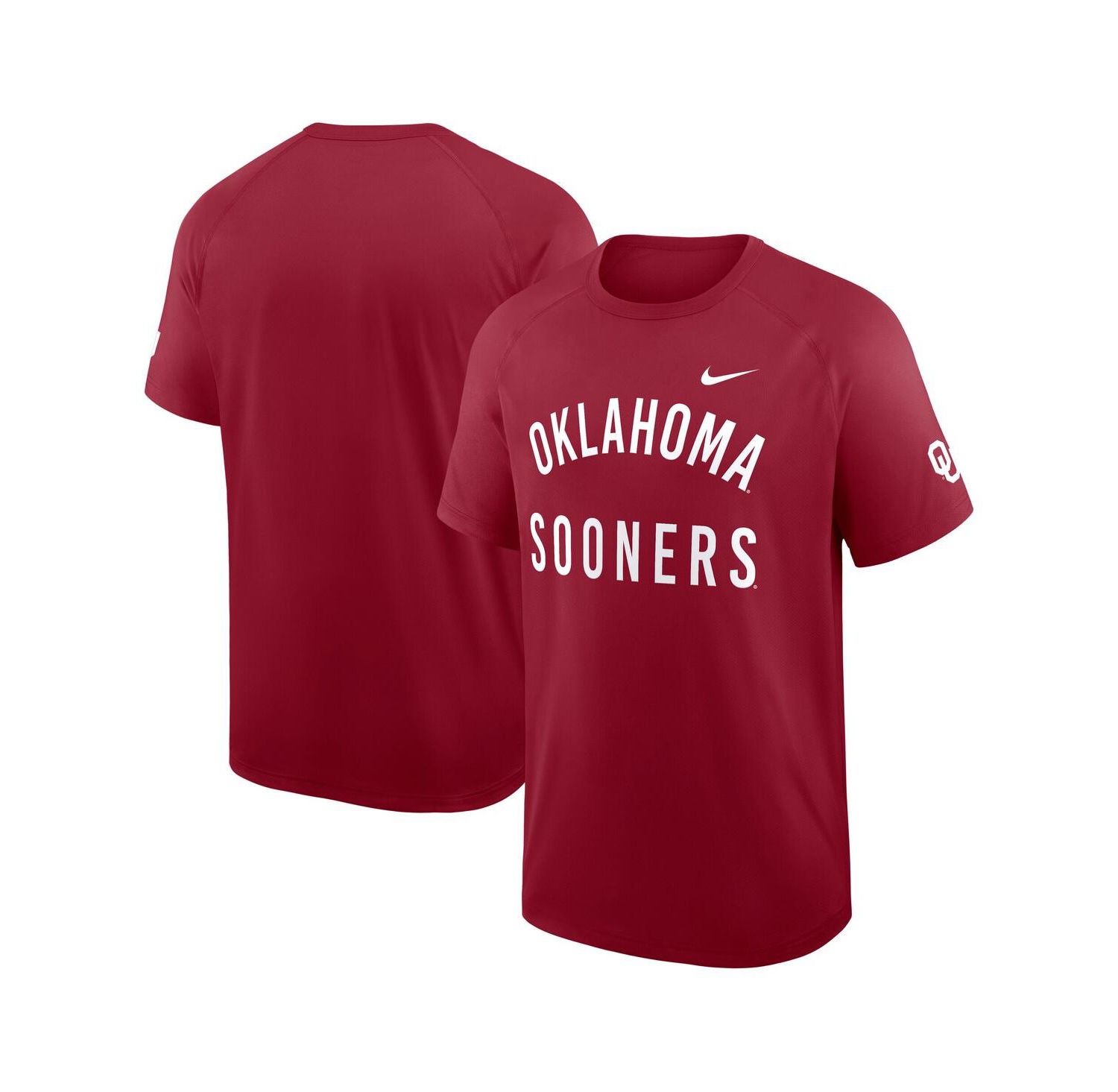 Men's Crimson Oklahoma Sooners Ready Raglan Premium Performance T-Shirt