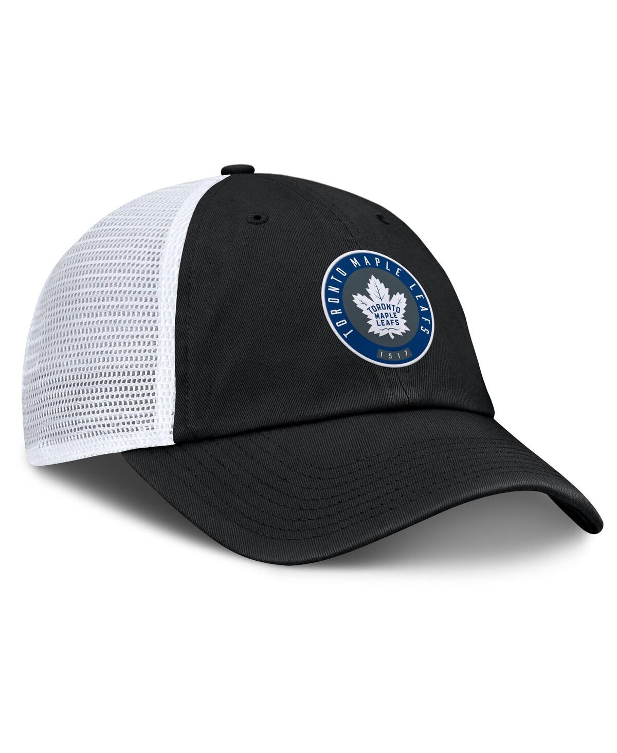 Fanatics Men's Black/gray Toronto Maple Leaf's Averie Trucker Adjustable Hat