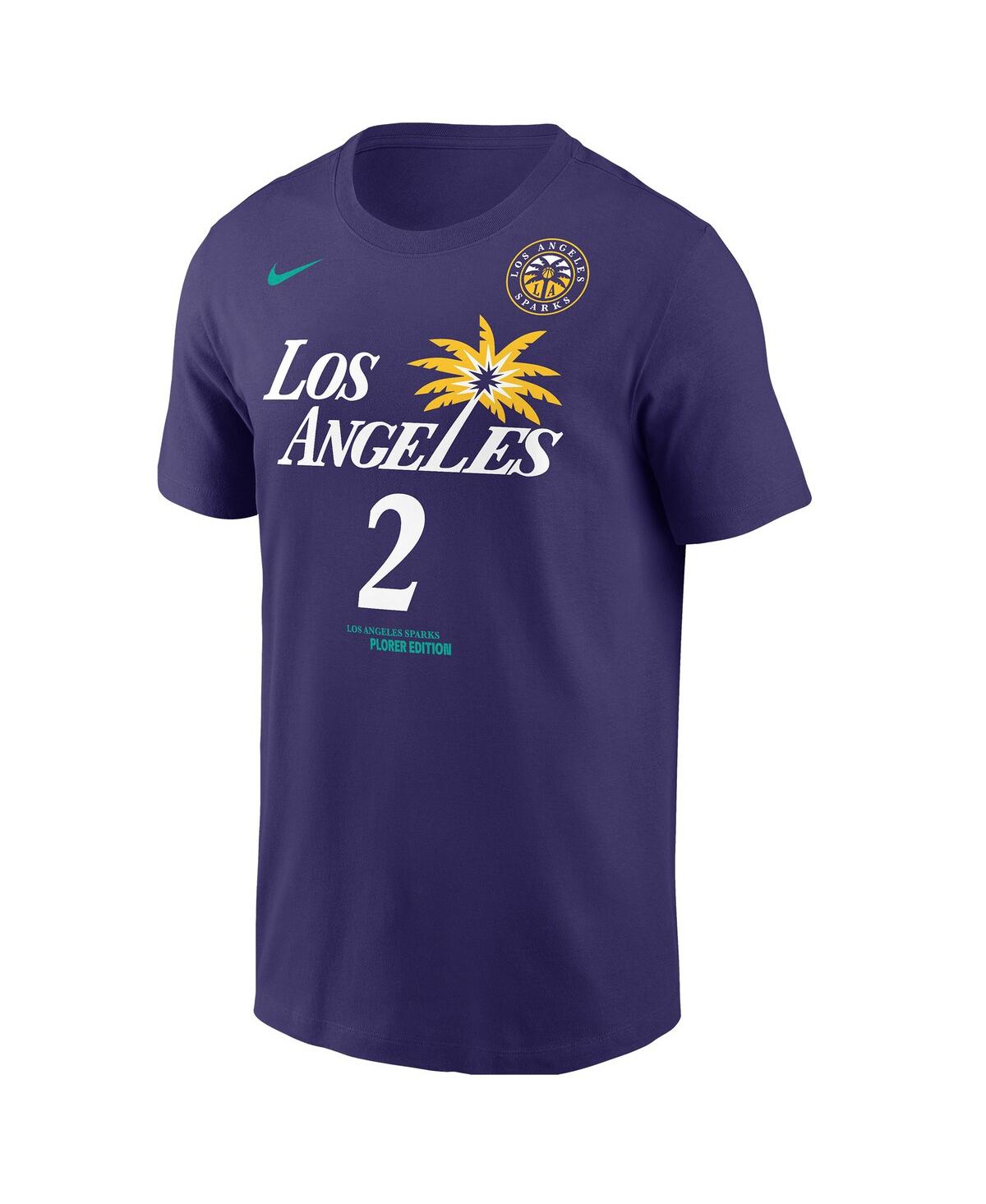 Nike Men's Rickea Jackson Purple Los Angeles Sparks Explorer Edition Name Number T-shirt In Purple