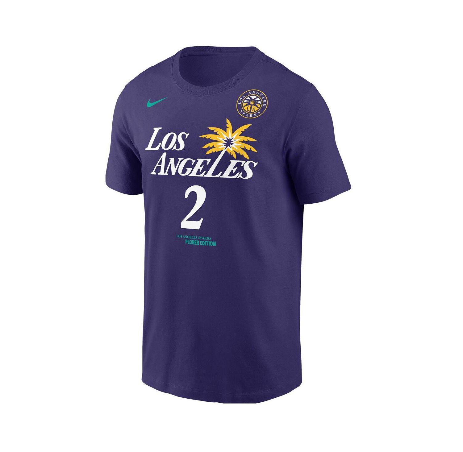Men's Rickea Jackson Purple Los Angeles Sparks Explorer Edition Name & Number T-Shirt