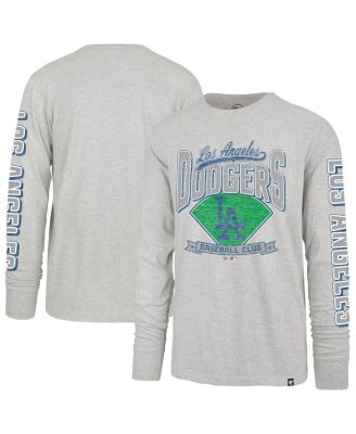'47 Brand - Men's Gray Los Angeles Dodgers Fair Ball Franklin Long Sleeve T-Shirt