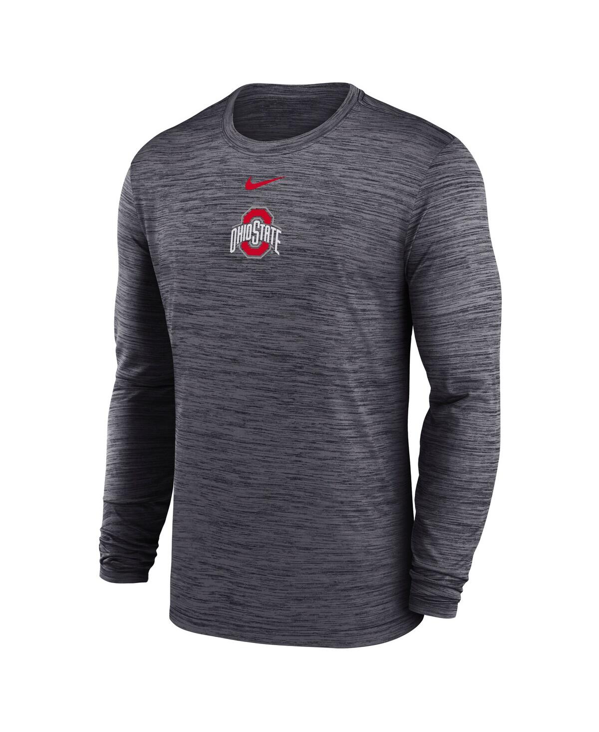 Nike Black Ohio State Buckeyes 2025 Sideline Velocity Performance Long Sleeve T-shirt In Blue