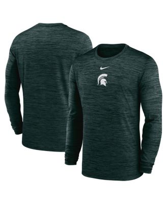 Nike - Men's Green Michigan State Spartans 2025 Sideline Velocity Performance Long Sleeve T-Shirt