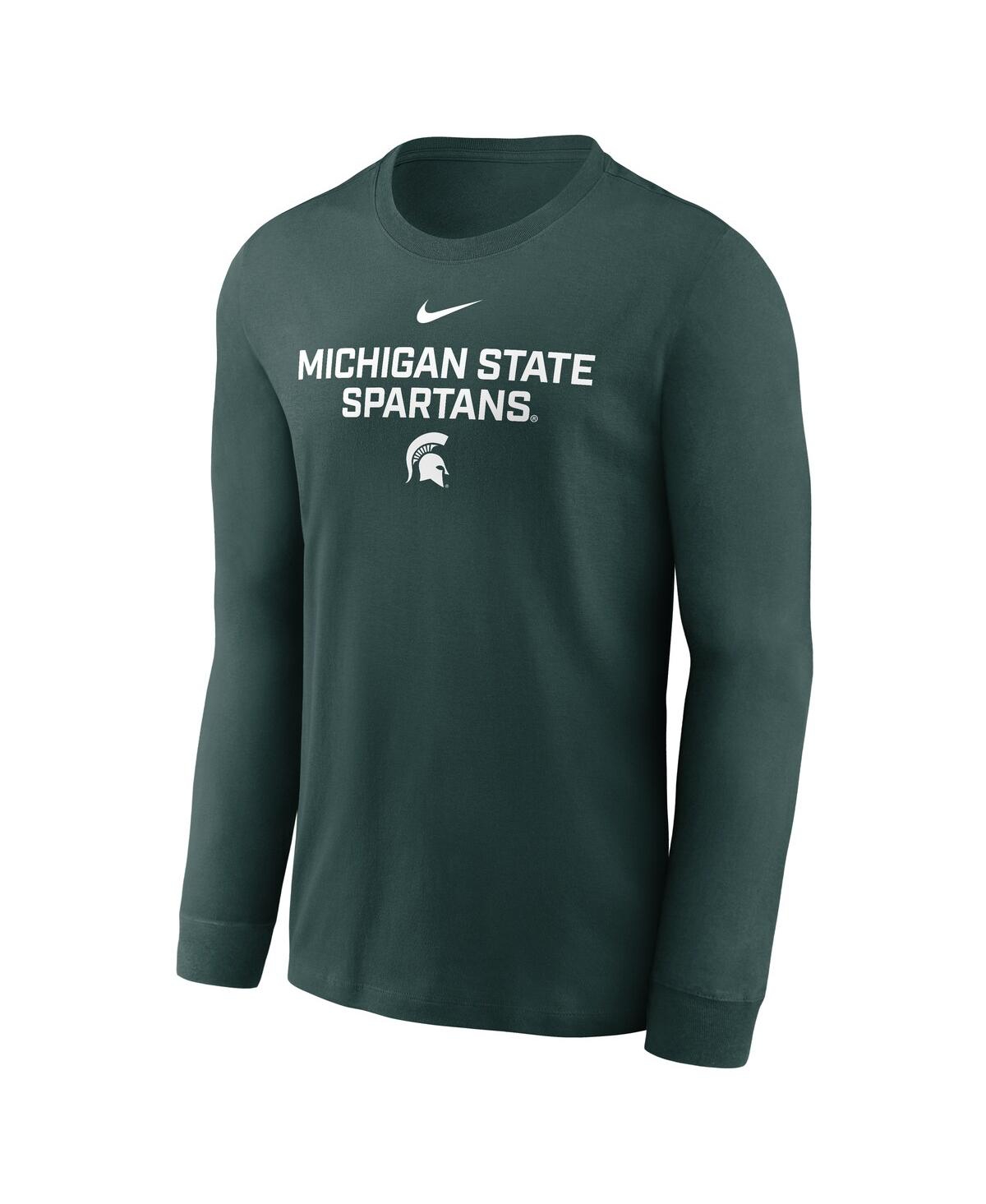 Nike Green Michigan State Spartans 2025 Sideline Performance Long Sleeve T-shirt In Green