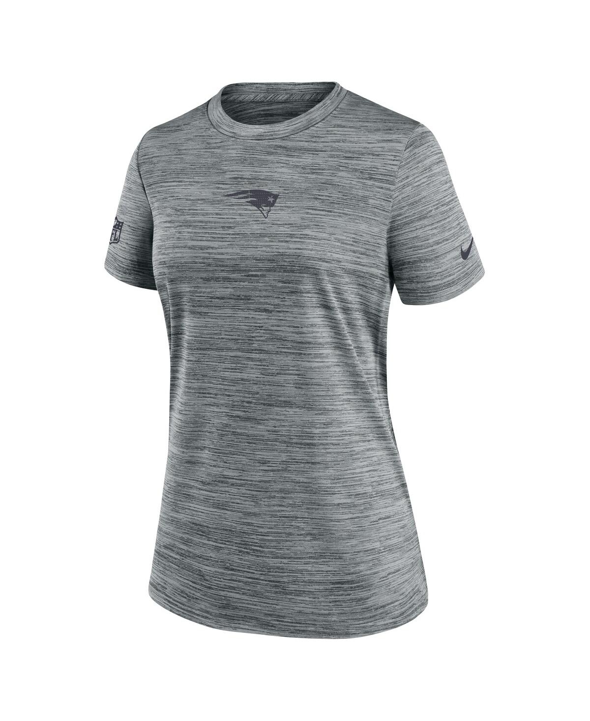 Nike Women's Heather Gray New England Patriots Offensive Line Velocity Performance T-shirt In Gray