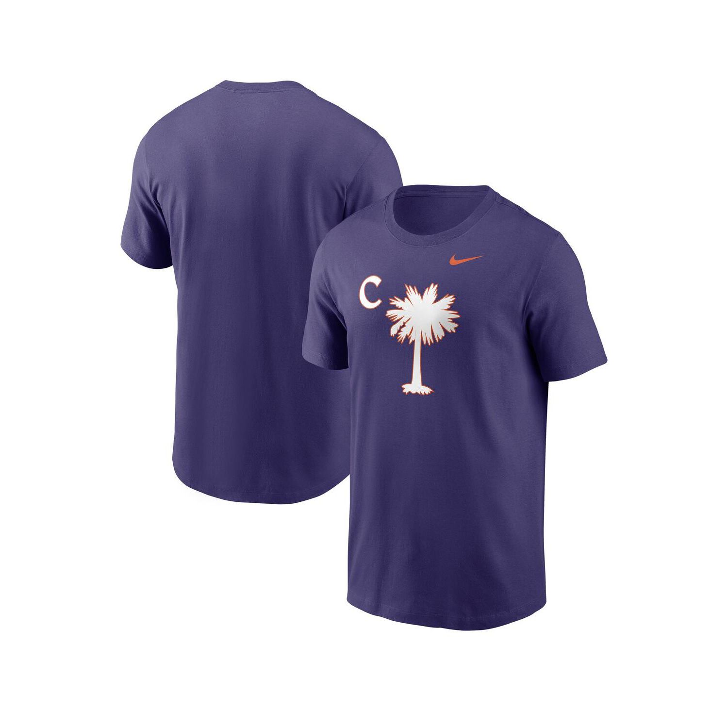Men's Purple Clemson Tigers Palmetto C T-Shirt