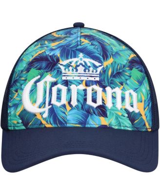 Men's Navy Corona A-Frame Floral Trucker Adjustable Hat