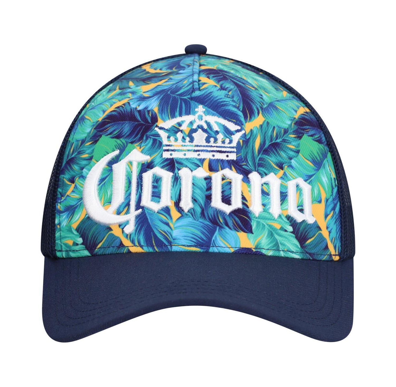 Men's Navy Corona A-Frame Floral Trucker Adjustable Hat