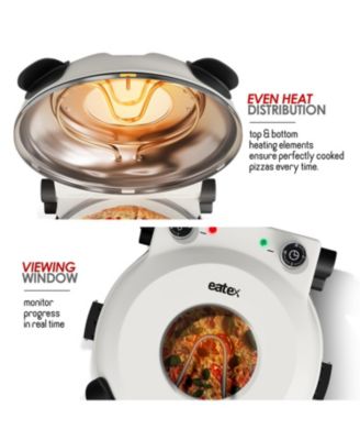 12 Inch Countertop Electric Indoor Stone Pizza Oven - Heats up to 790°F for Crispy Crust